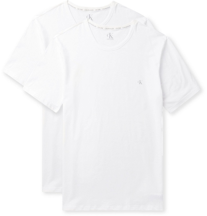 Photo: Calvin Klein Underwear - Two-Pack Logo-Print Stretch-Cotton Jersey T-Shirts - White