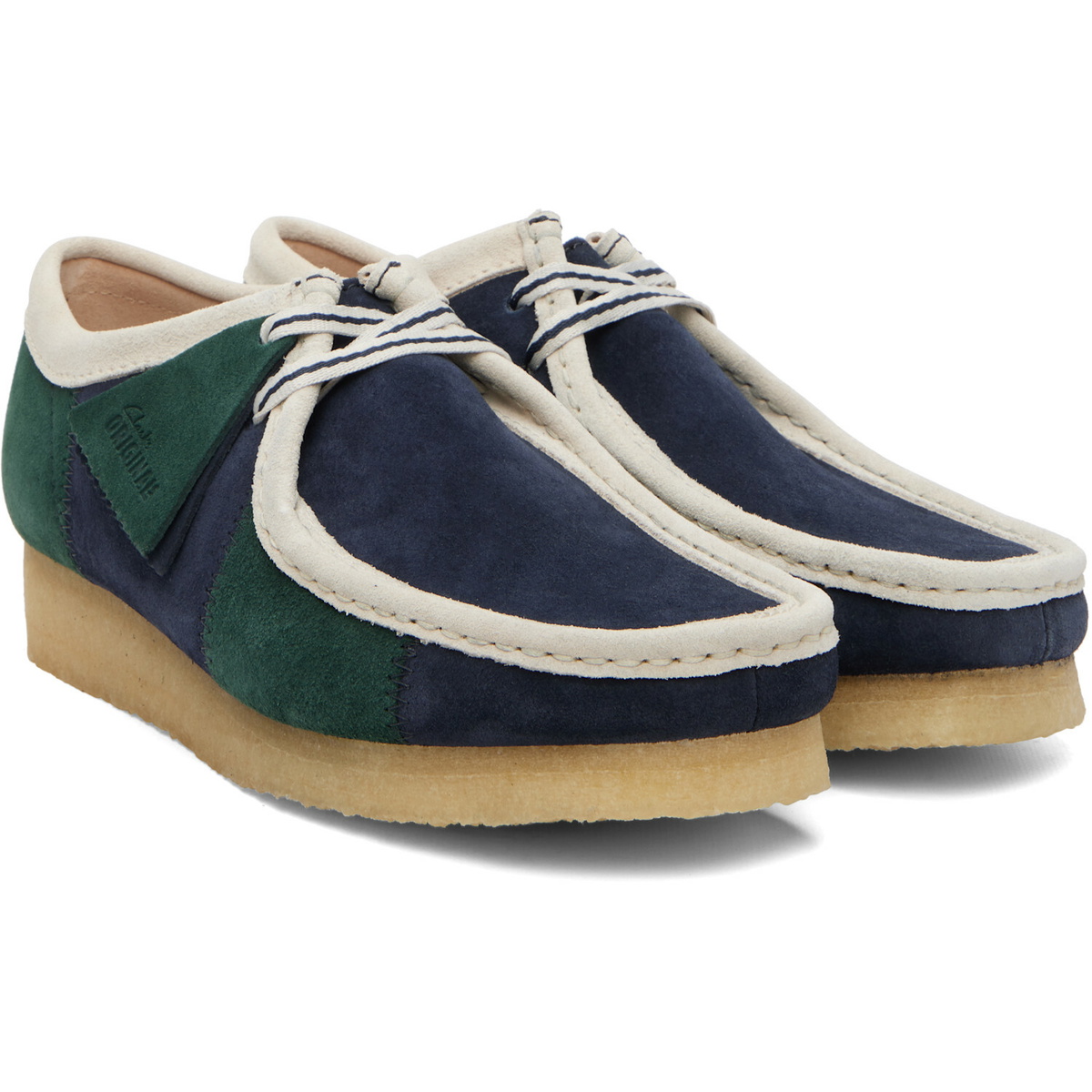 Clarks Originals Navy & Green Wallabee Derbys