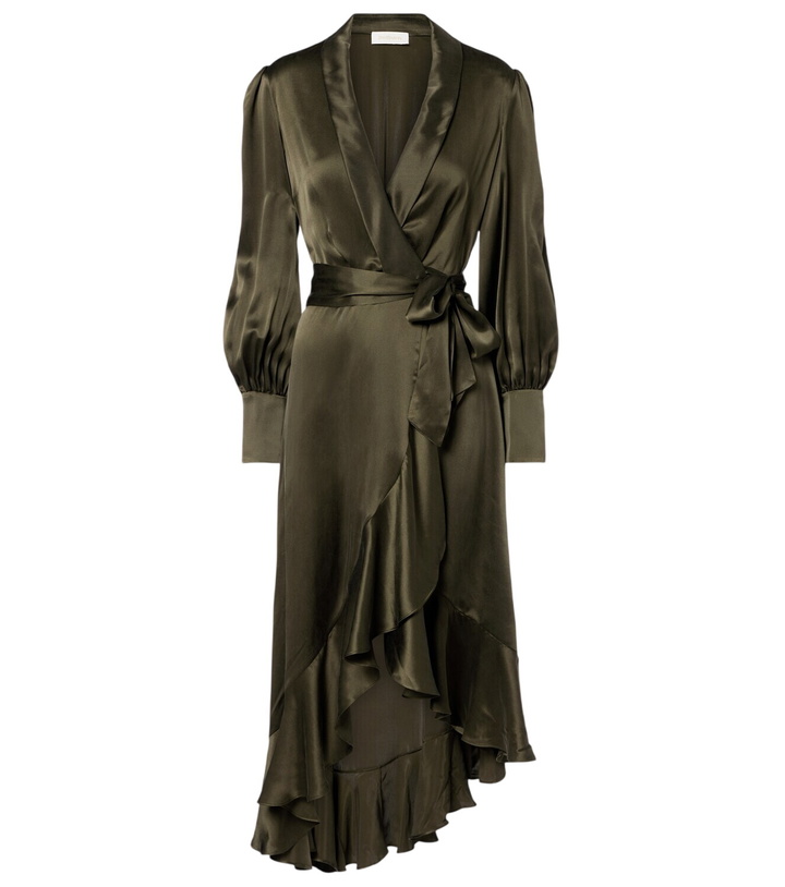 ZIMMERMANN Green Paisley-Print Linen Shirt Dress Zimmermann