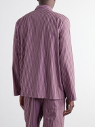 TEKLA - Striped Organic Cotton-Poplin Pyjama Shirt - Pink