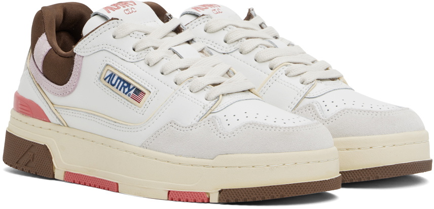 AUTRY White & Brown CLC Low Sneakers Autry