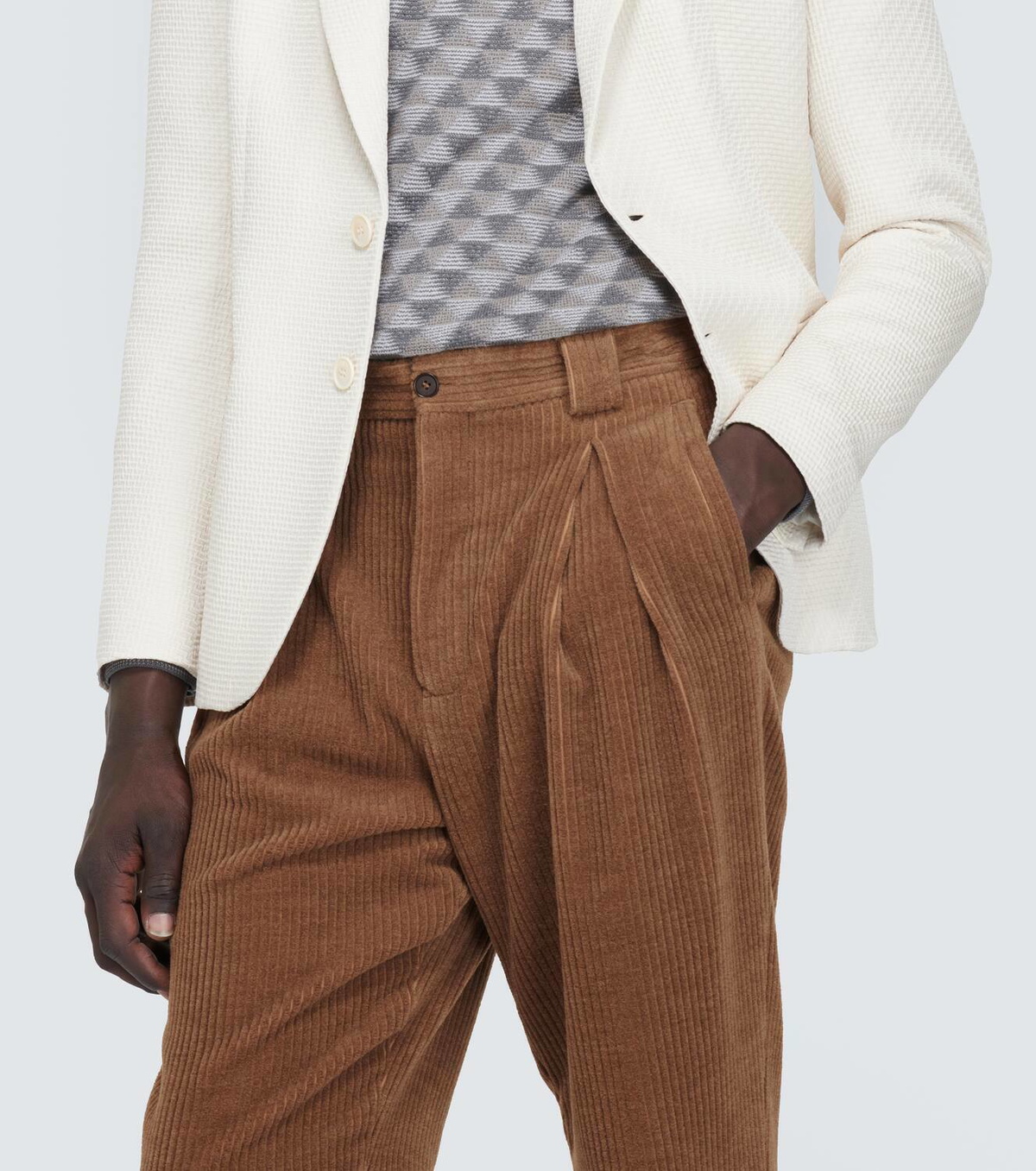 Giorgio Armani Wool-blend corduroy tapered pants Giorgio Armani