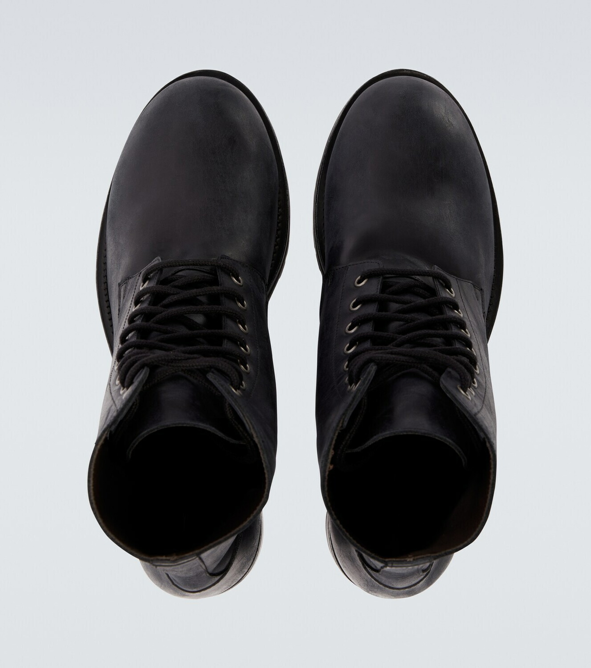 The Row Leather combat boots