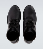 The Row Leather combat boots
