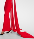 Solace London Tavia caped pleated gown