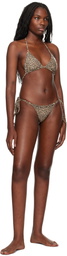 Frankies Bikinis Brown & Black Nick Bikini Top