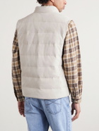 Eleventy - Reversible Suede Quilted Down Gilet - Neutrals