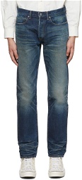 John Elliott Blue Straight-Leg Jeans