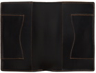 RRL Black Leather Passport Holder