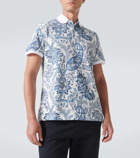 Etro Printed cotton polo shirt