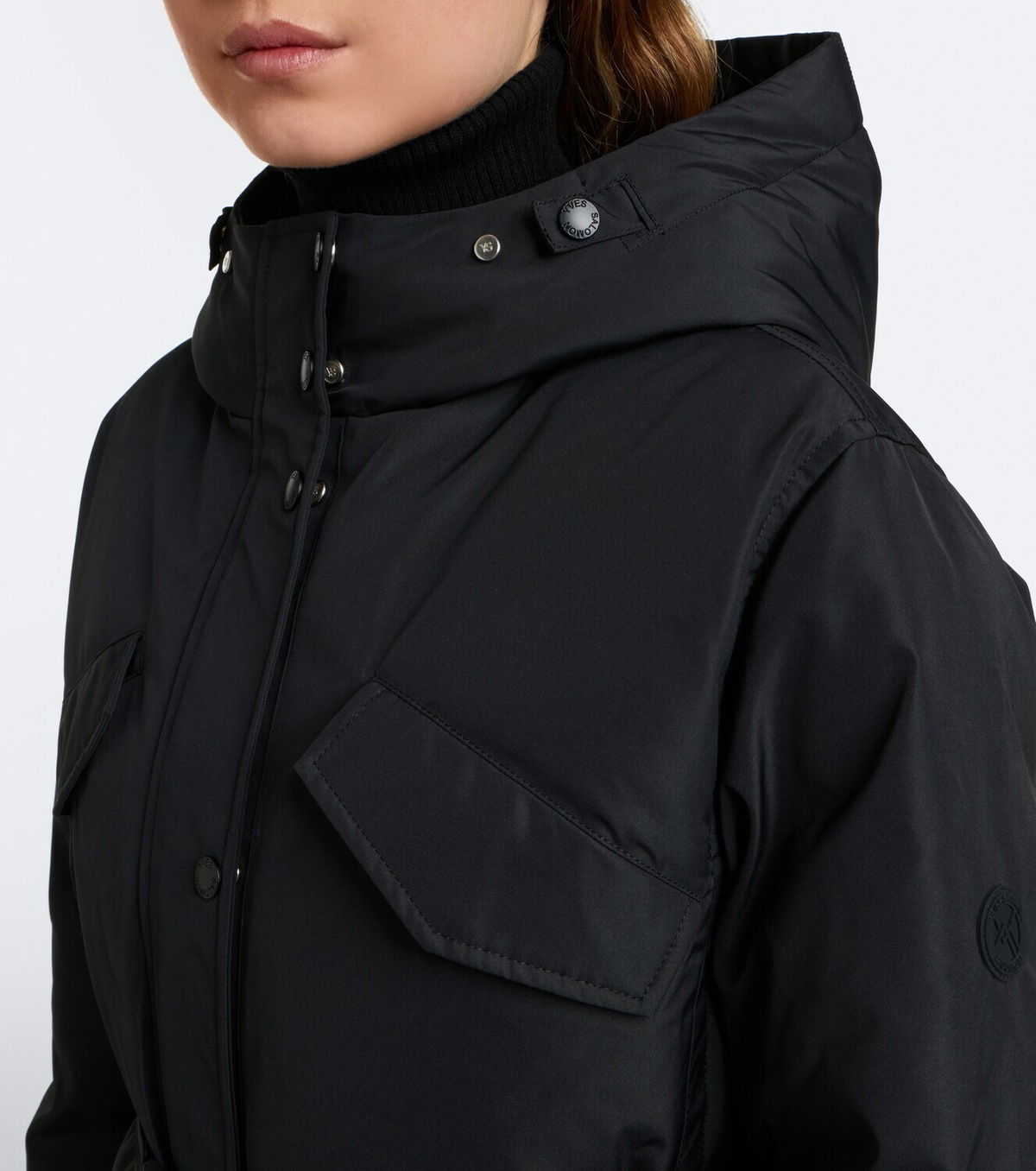 Yves Salomon Belted shearling-trimmed ski jacket