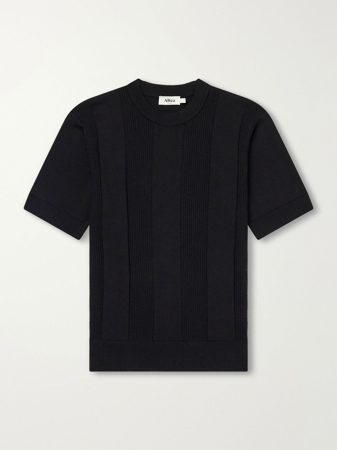 Altea - Wool T-Shirt - Black