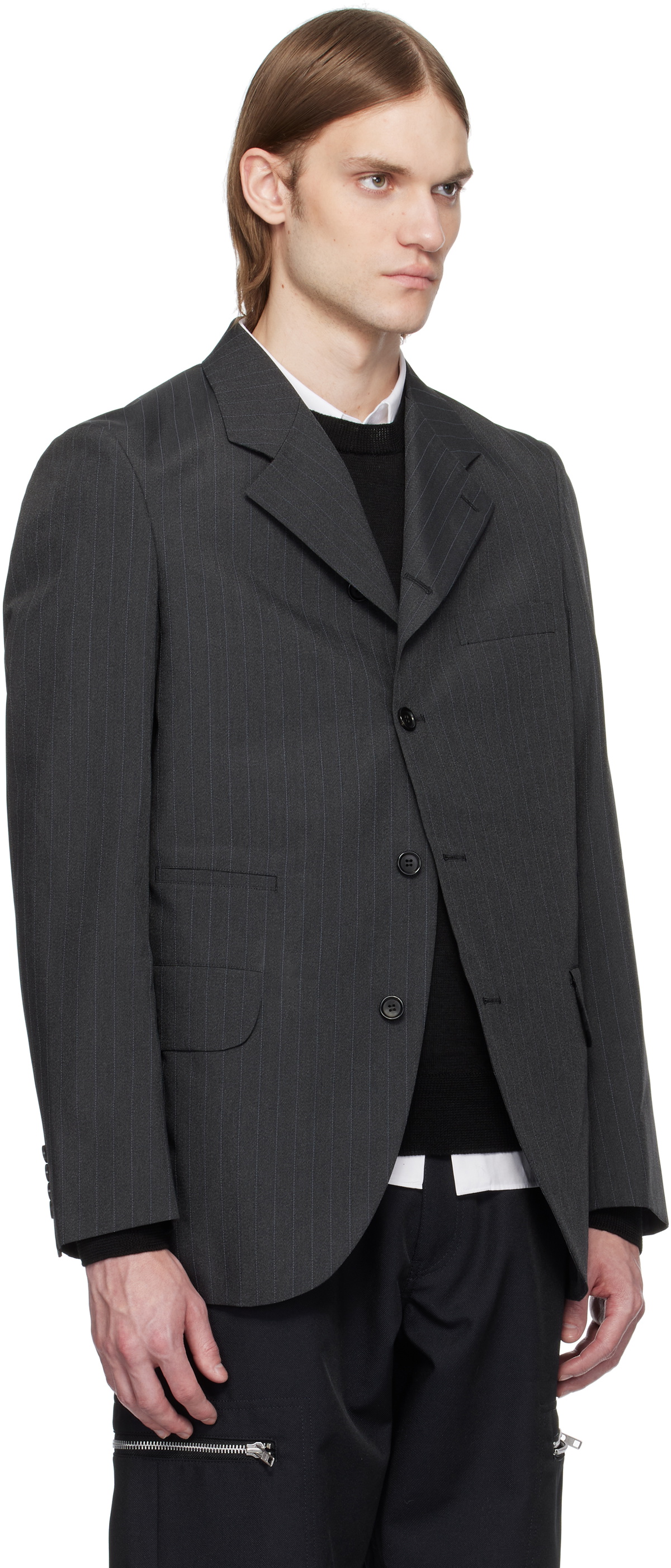 Comme des Garçons Homme Deux Gray Dobby Blazer