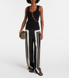 SIR Chiara cutout cotton-blend bouclé tank top