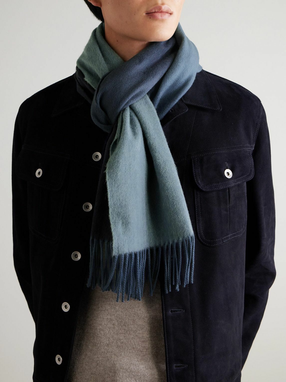 Johnstons of Elgin - Fringed Ombré Cashmere Scarf