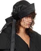 VAQUERA Black Satin Sailor Bucket Hat