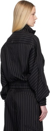 Y-3 Black Pinstripe Sport Uniform Blouson Jacket