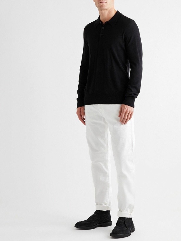 Photo: Mr P. - Cashmere and Silk-Blend Polo Shirt - Black