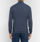 Loro Piana - Mélange Cashmere and Silk-Blend Half-Zip Sweater - Men - Blue