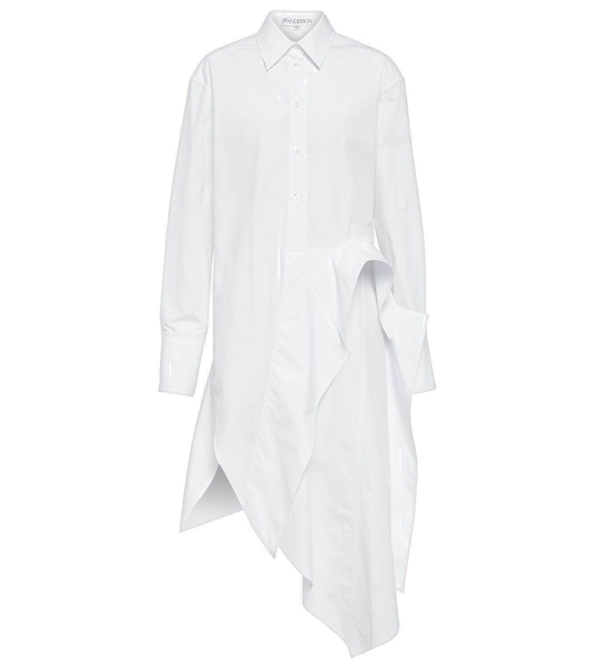 【関税&送料込】Jw Anderson White Poplin Shirt Dress JW Anderson Deconstructed cotton poplin shirt dress JW Anderson