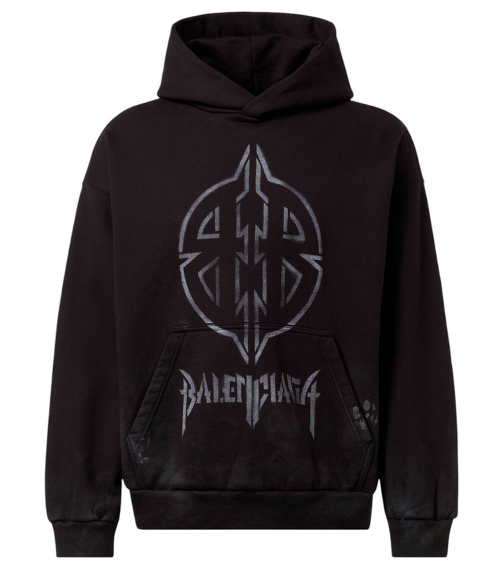 Photo: Balenciaga Printed cotton jersey hoodie