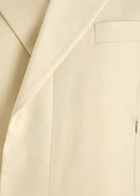 Helmut Lang Sleeveless Linen-blend Blazer Off White