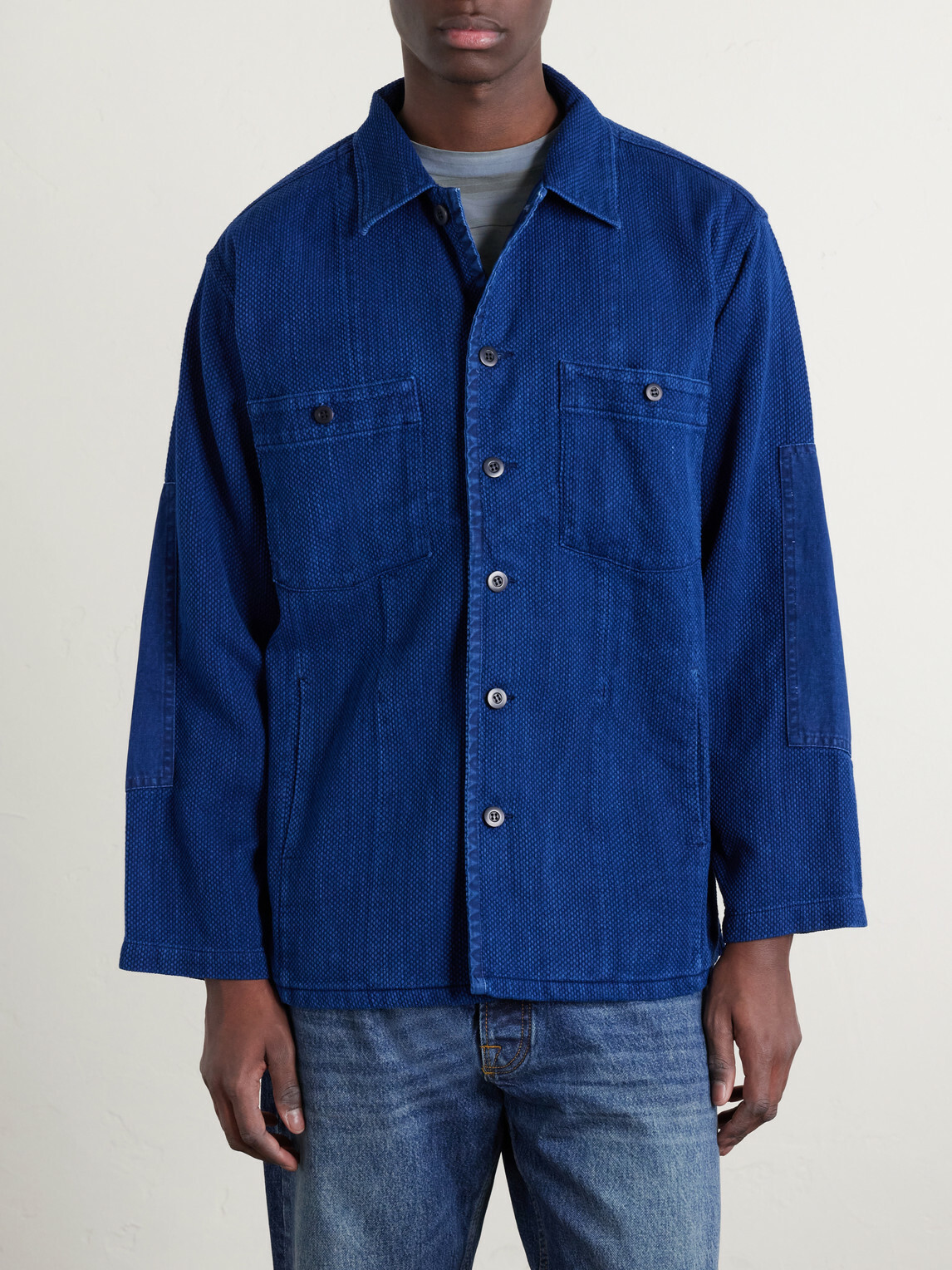 Blue Blue Japan - Textured-Cotton Overshirt - Blue