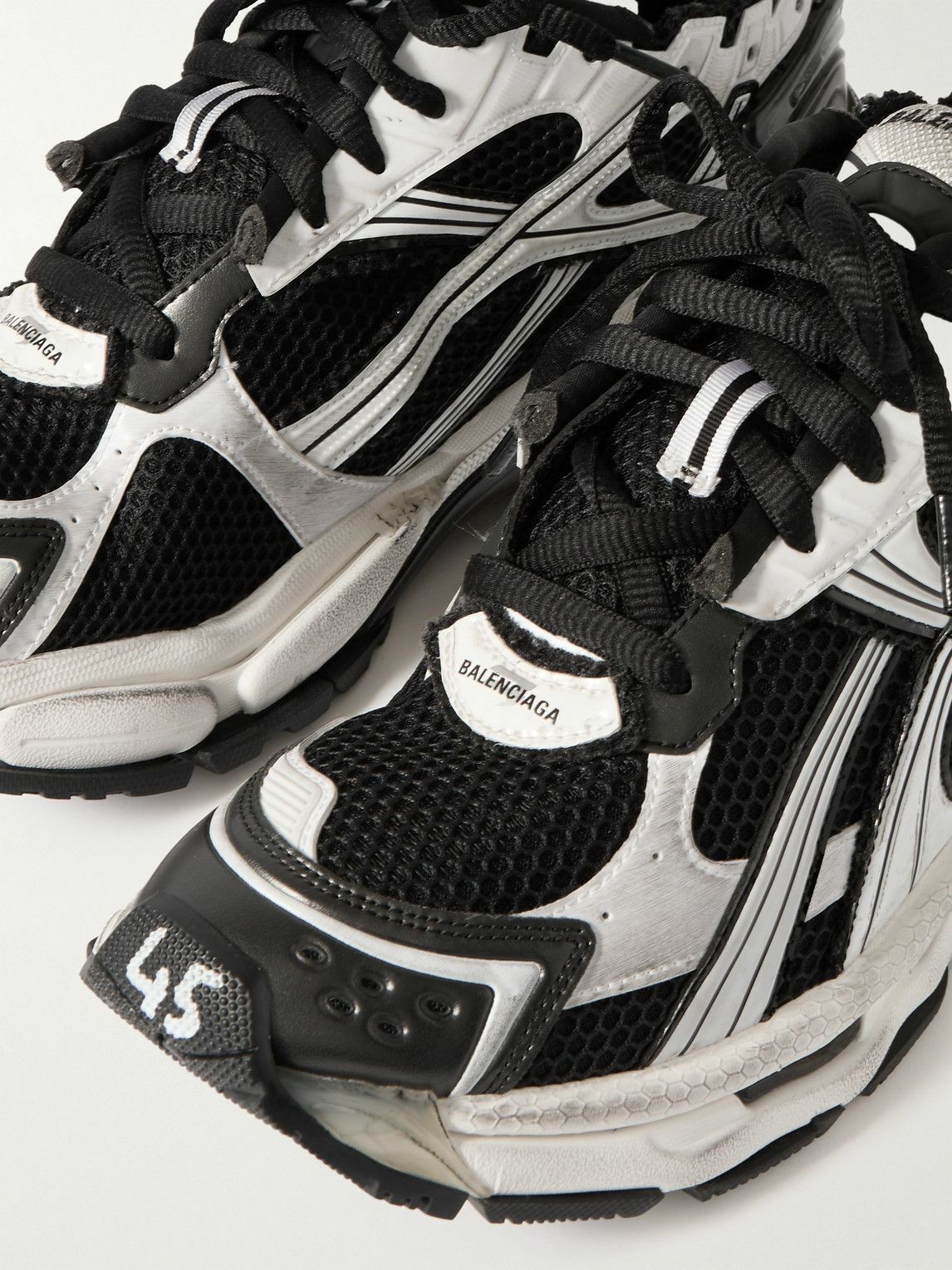 Balenciaga - Runner Distressed Rubber and Mesh Sneakers Balenciaga - Runner Distressed Rubber and Mesh Sneakers