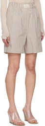 Silk Laundry Beige Cotton Boxer Shorts