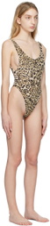 Reina Olga Beige Funky One-Piece Swimsuit