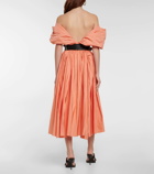 Alexander McQueen Off-shoulder faille gown