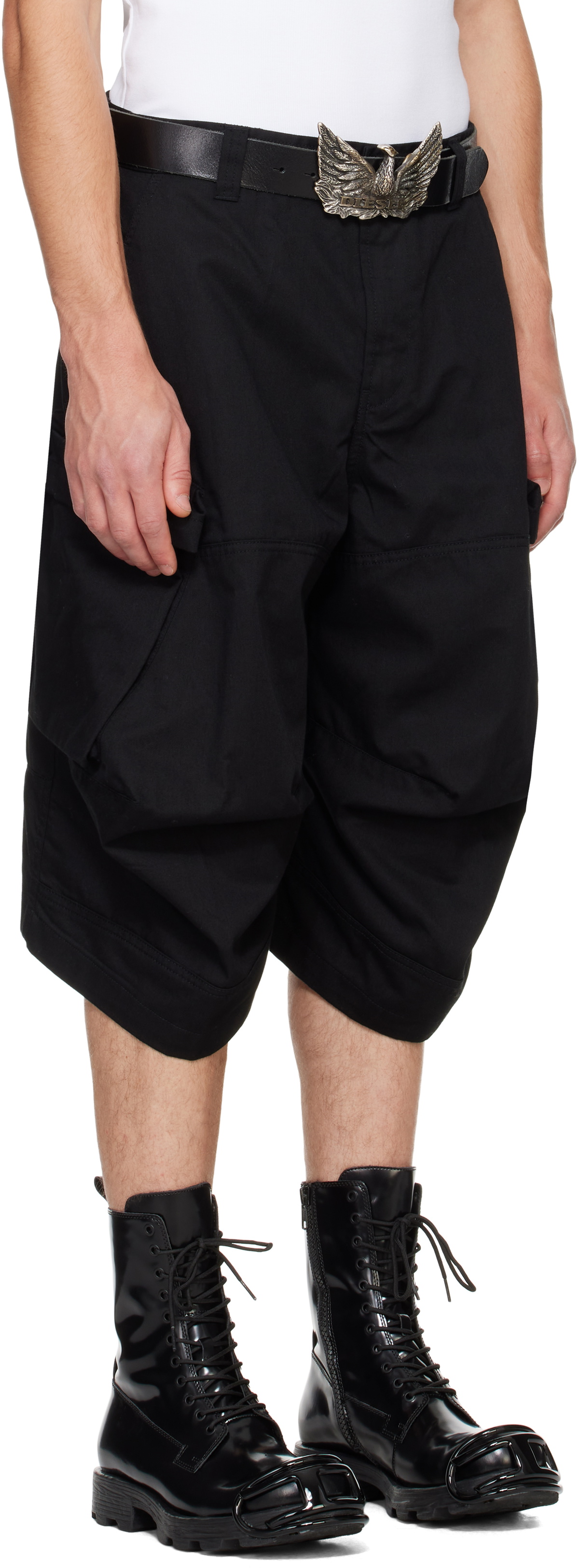 パンツ DIESEL P-Arne-Short-A Diesel Black P-Arne-Short-A Shorts Diesel