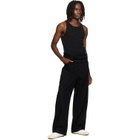 LEMAIRE Black Ribbed Jersey Tank Top