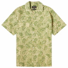 Beams Plus Men's Open Collar Block Print Shirt in Paisley