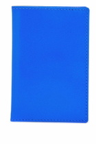 COMME DES GARCONS WALLET super fluorescent blue goat leather wallet with 3 compartments Blue