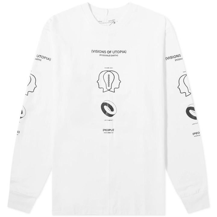 Photo: Space Available Men's Long Sleeve Upcycled Utopia T-Shirt in White