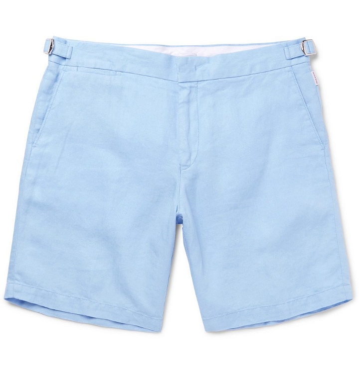 Photo: Orlebar Brown - Norwich Slim-Fit Linen Shorts - Men - Light blue