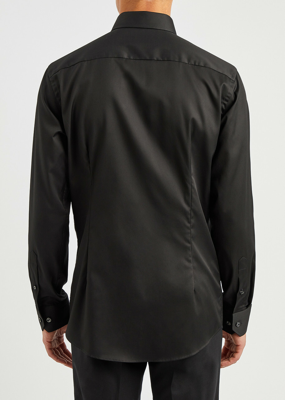 Eton Black Cotton-twill Shirt