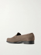 Edward Green - Pimlico Suede Penny Loafers - Brown
