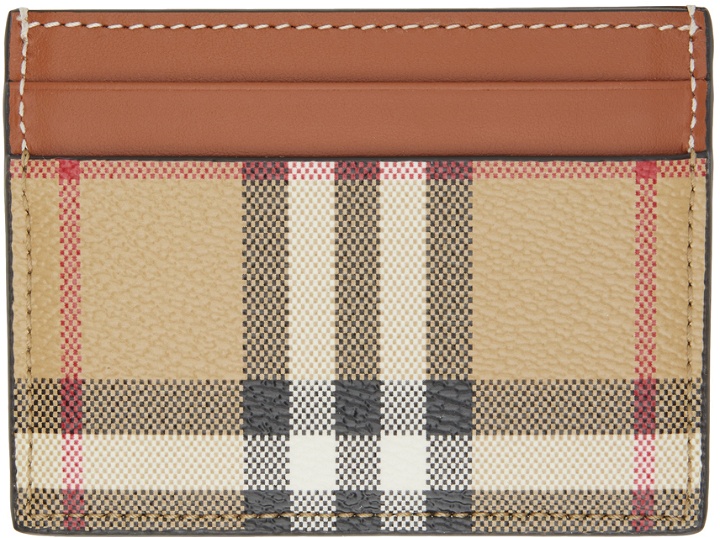 Photo: Burberry Beige & Brown Check Card Holder