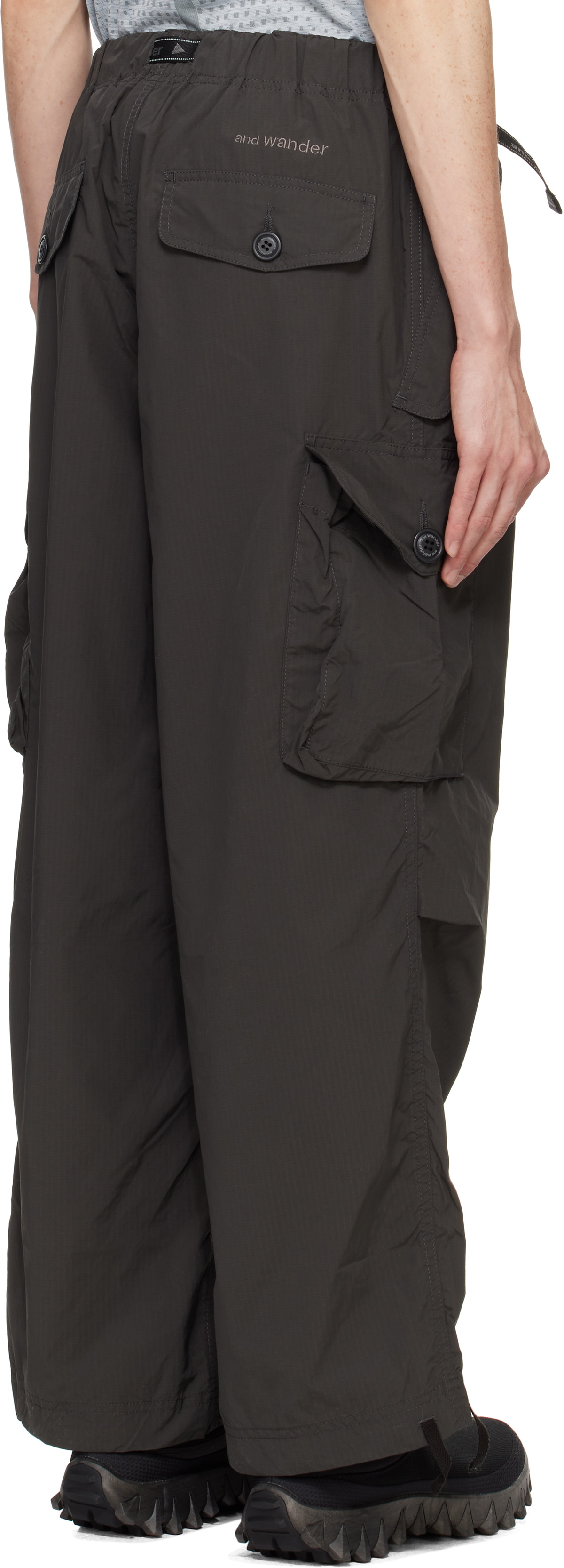 and wander Gray Oversized Cargo Pants