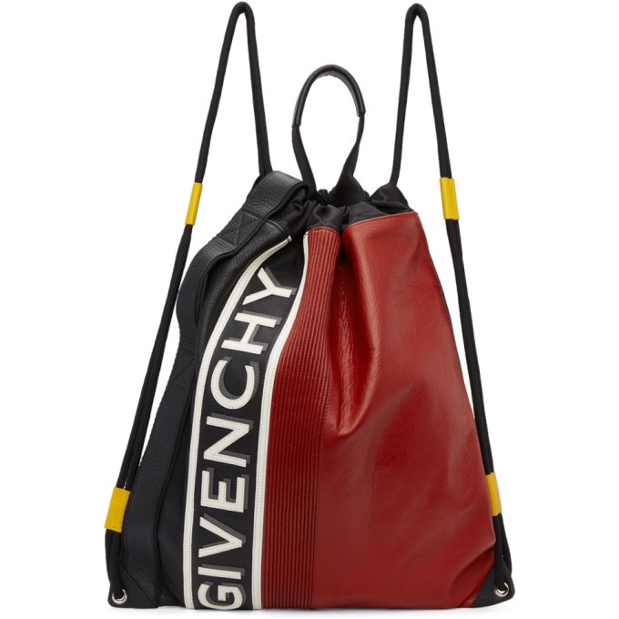 Photo: Givenchy Black and Red MC3 Drawstring Backpack