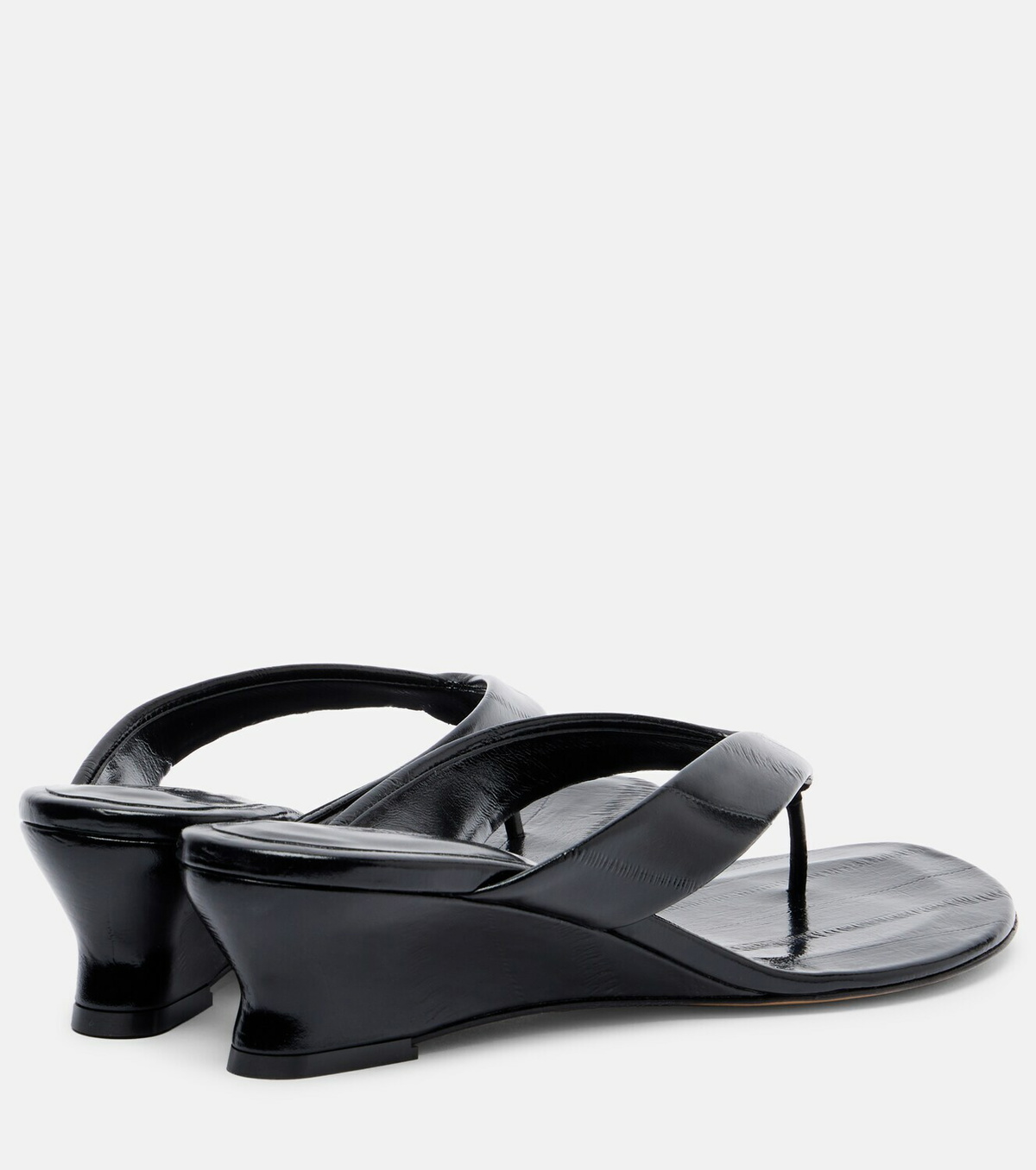 Le Monde Béryl Micro Wedge leather thong sandals