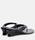Le Monde Béryl Micro Wedge leather thong sandals
