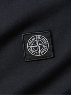 Stone Island - Logo-Appliquéd Garment-Dyed Cotton-Jersey T-Shirt - Blue