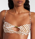 ViX Paula Hermanny Pam printed bandeau bikini top