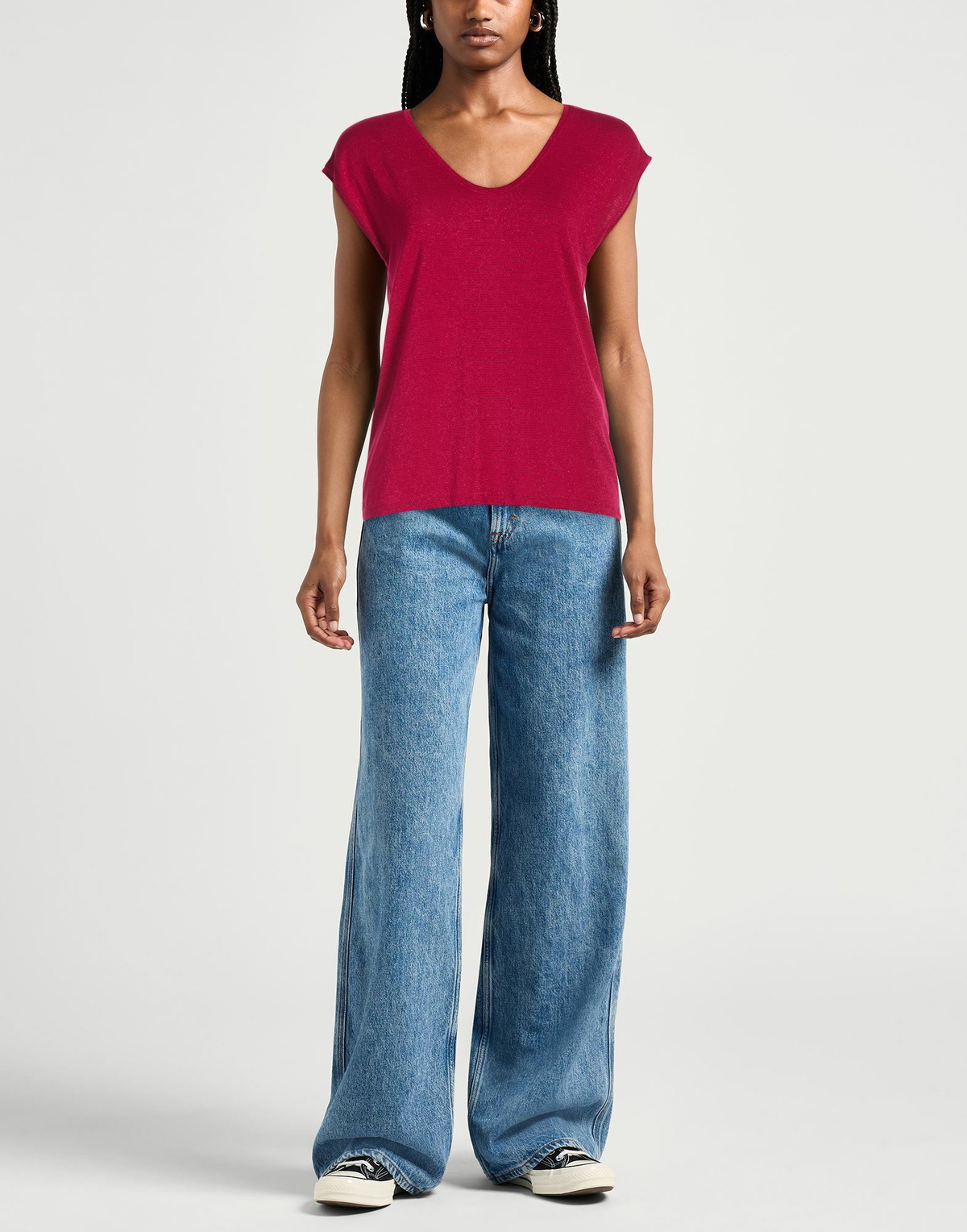 Pieces Womens T-shirt Garnet