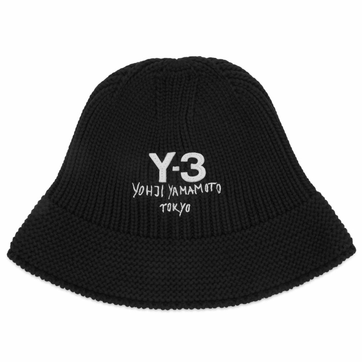 Photo: Y-3 Women's Knit Bucket Hat in Black 