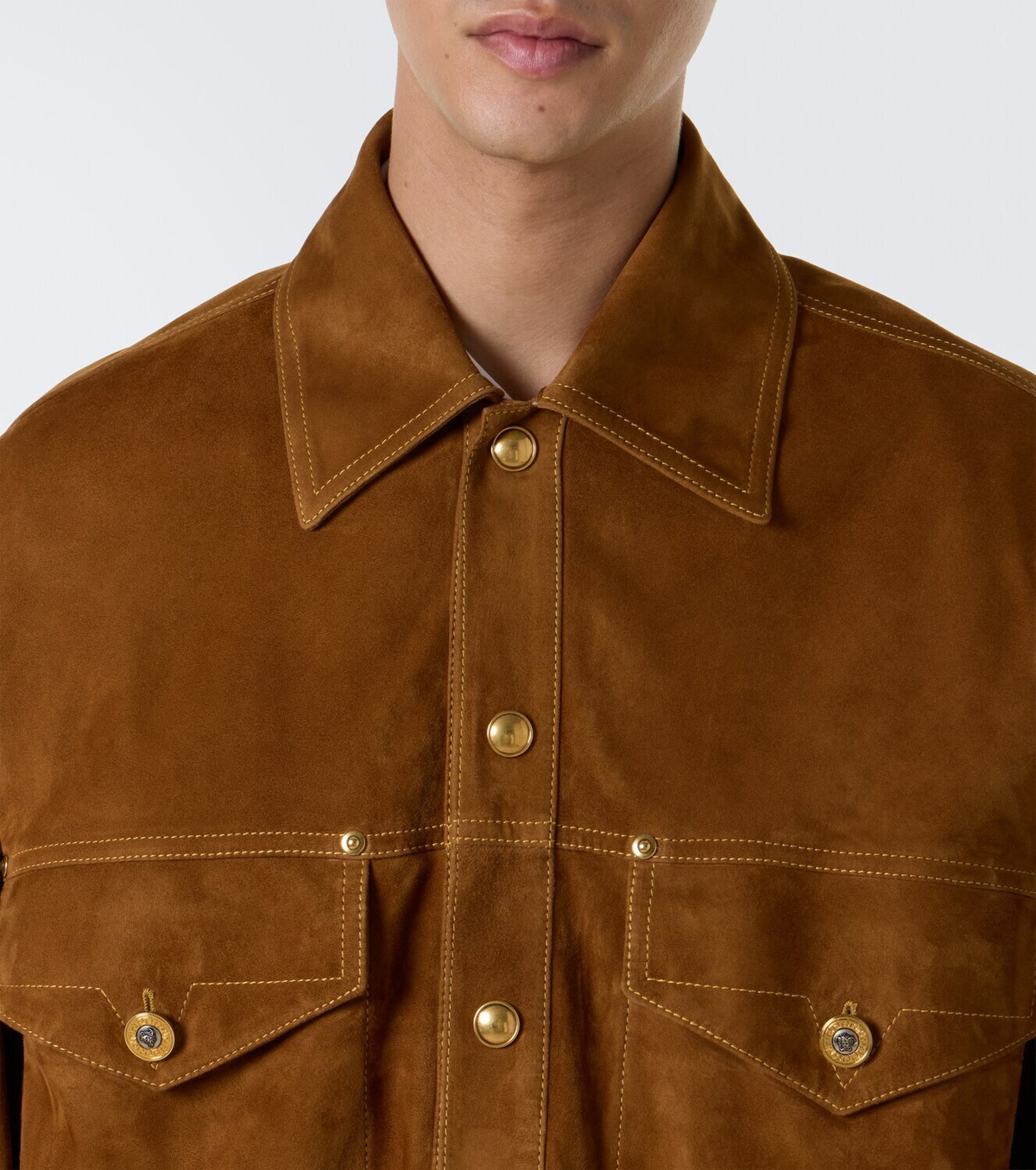 Versace Suede blouson jacket