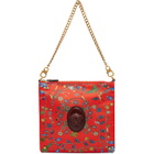 Versace Red Cabine Printed Duchesse Shoulder Bag